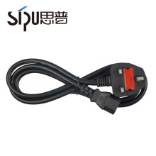 SIPU stranded copper round pin ac plug uk 3 core power cable for PC